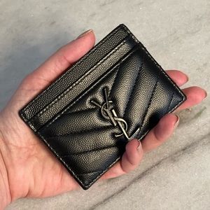 ❤️ Authentic Black on Black YSL Cardholder